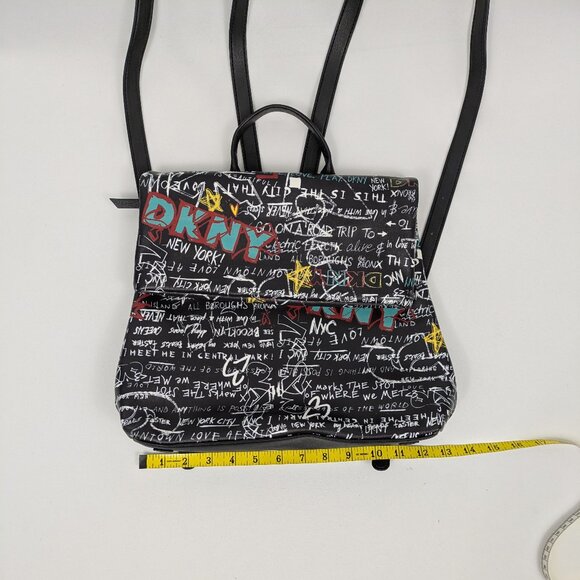 DKNY Tilly Backpack Black Graffiti - NWOT main image 4